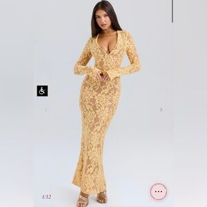 House of CB Yellow Lace Dress (Indiana)
